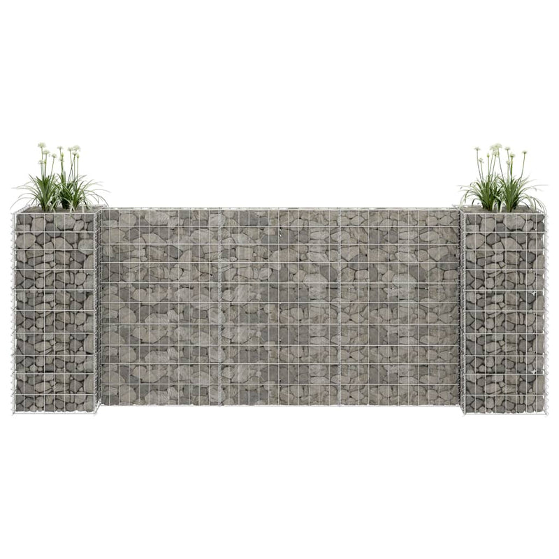 vidaXL Gabbione Fioriera ad "H" in Filo di Acciaio 260x40x100 cm - Image 1 of 5