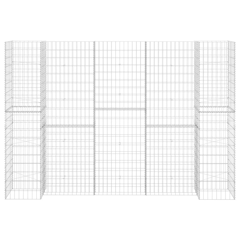 Gabbione Fioriera Filo Acciaio 260×40×200 cm Argento - Image 5 of 20