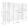 Gabbione Fioriera Filo Acciaio 260×40×200 cm Argento - Image 13 of 20