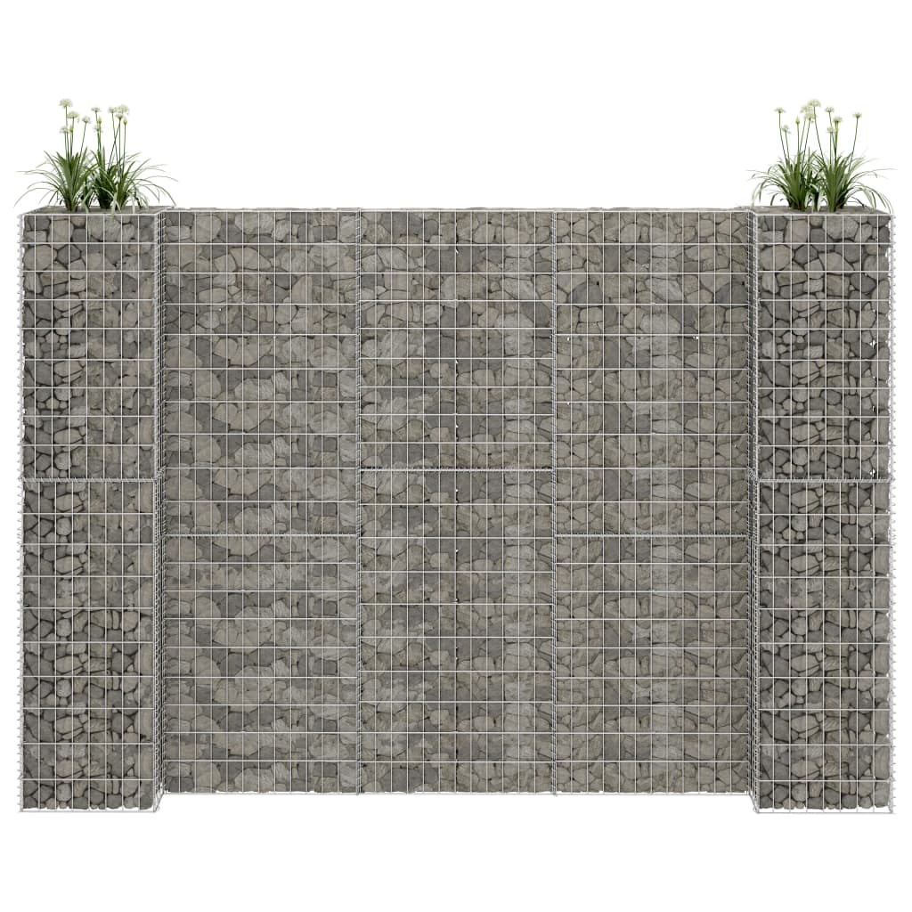 Gabbione Fioriera Filo Acciaio 260×40×200 cm Argento - Image 3 of 20