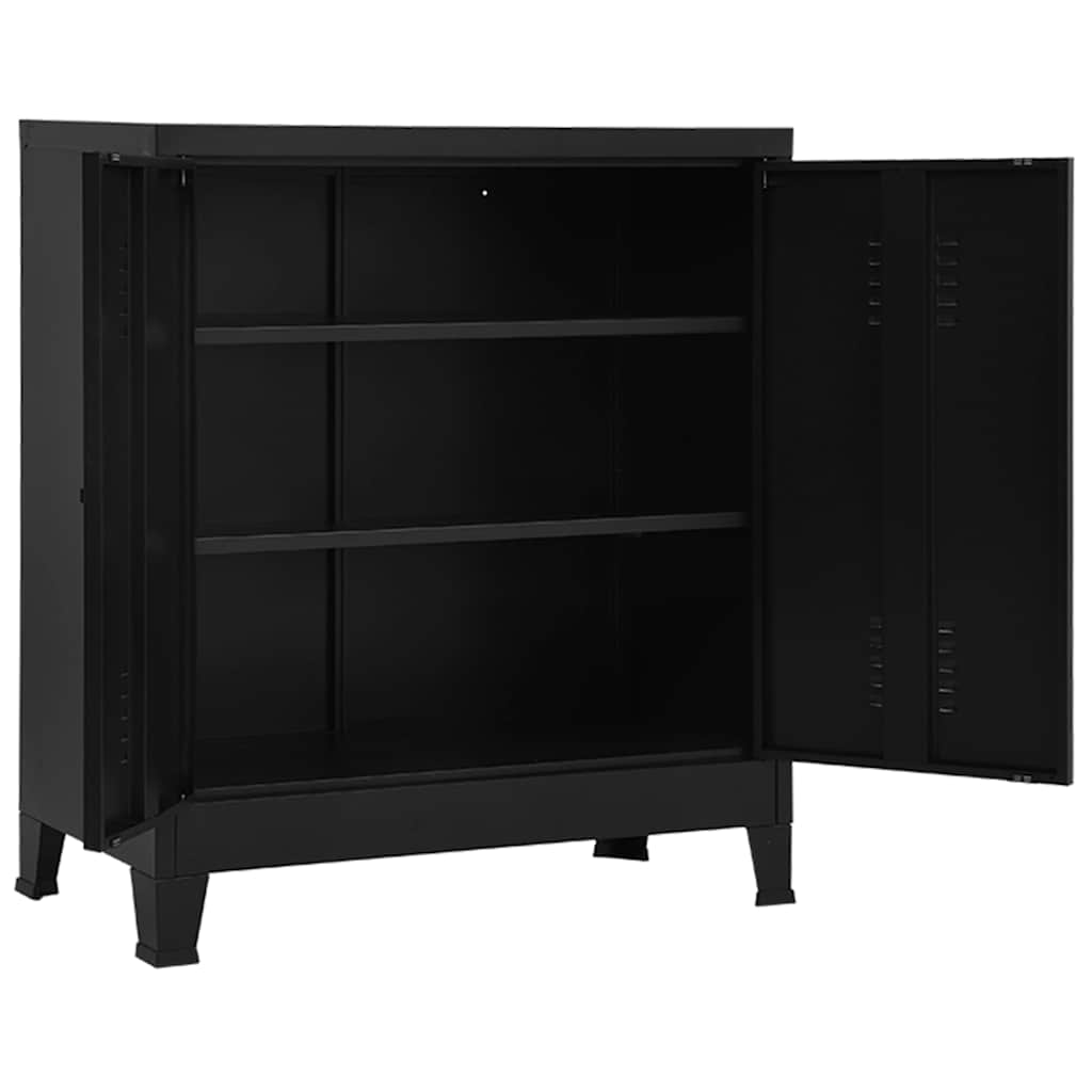 vidaXL Armario Clasificador Industrial Negro 90x40x100 cm de Acero - Image 1 of 6