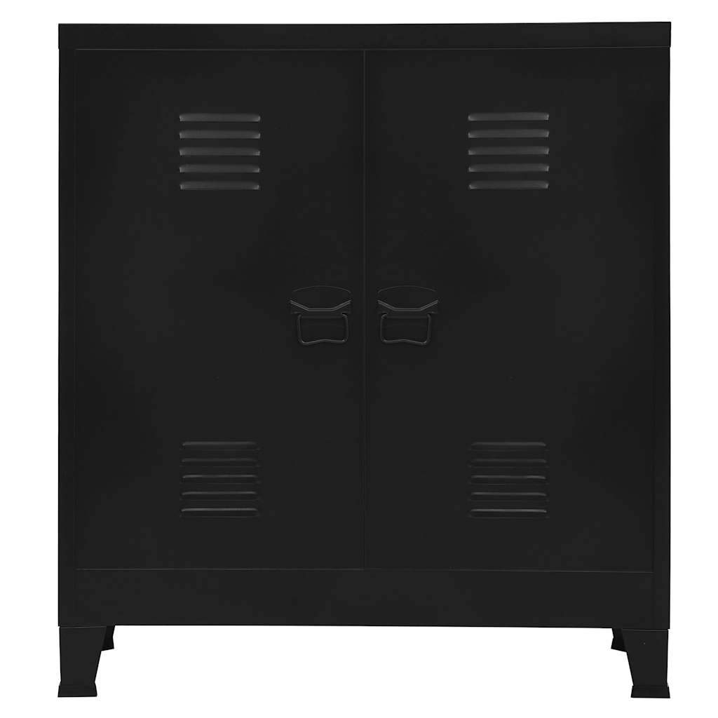 vidaXL Armario Clasificador Industrial Negro 90x40x100 cm de Acero - Image 2 of 6