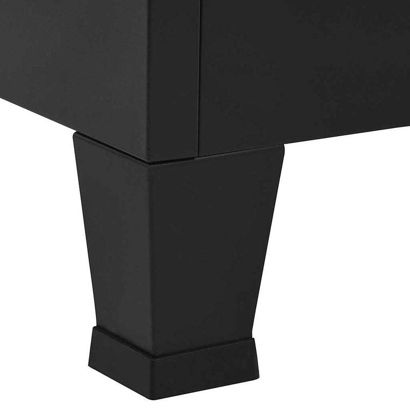 vidaXL Armario Clasificador Industrial Negro 90x40x100 cm de Acero - Image 4 of 6