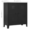vidaXL Armario Clasificador Industrial Negro 90x40x100 cm de Acero - Image 5 of 6