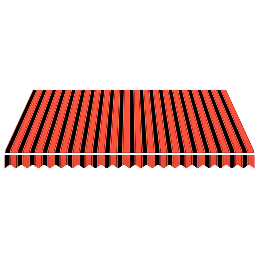 vidaXL Tela di Ricambio per Tenda da Sole 3x2,5 m, Poliestere PU, Arancione e Marrone - Image 3 of 5