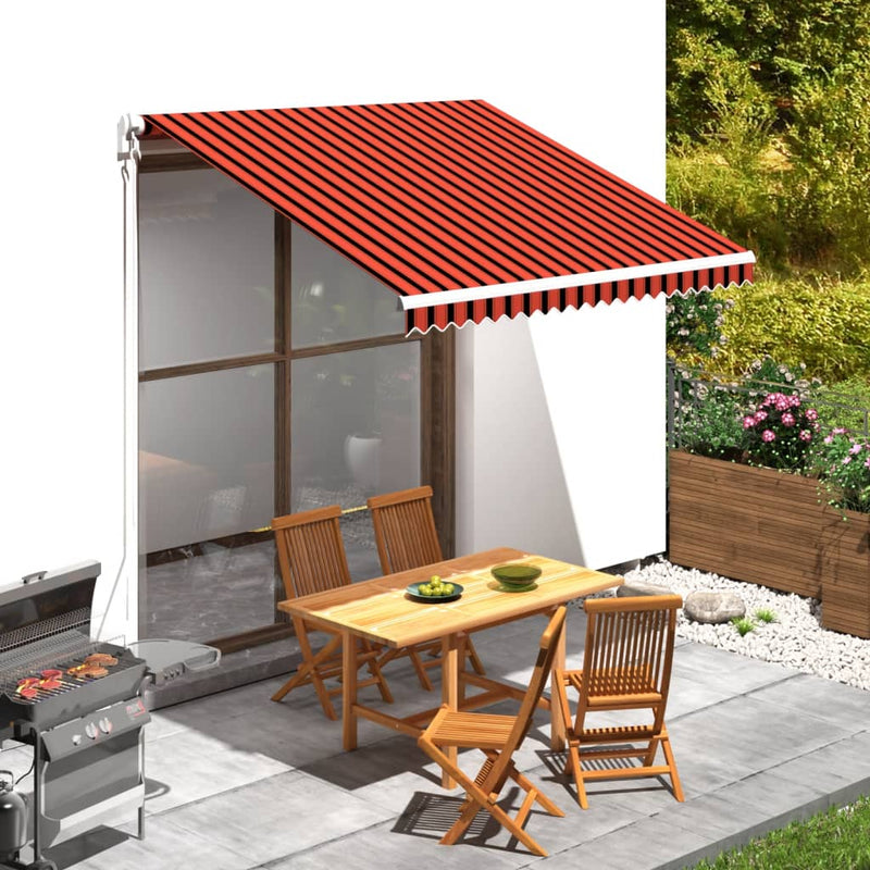 vidaXL Tela di Ricambio per Tenda da Sole 3x2,5 m, Poliestere PU, Arancione e Marrone - Image 1 of 5
