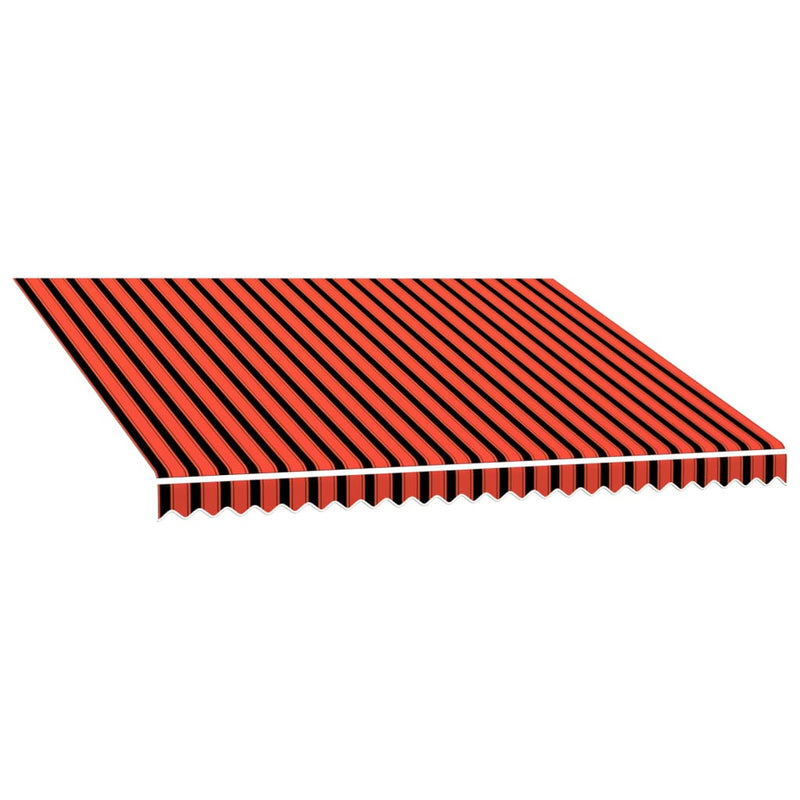 vidaXL Replacement Awning Fabric, Polyester, 3.5x2.5 m, Orange and Brown - Image 2 of 5