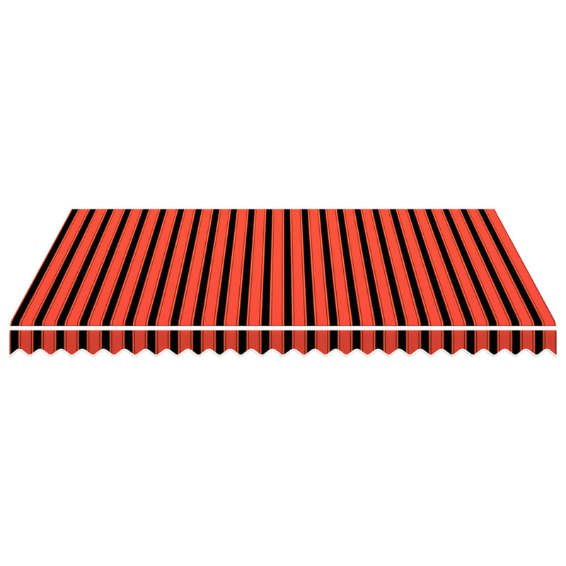 vidaXL Replacement Awning Fabric, Polyester, 3.5x2.5 m, Orange and Brown - Image 3 of 5