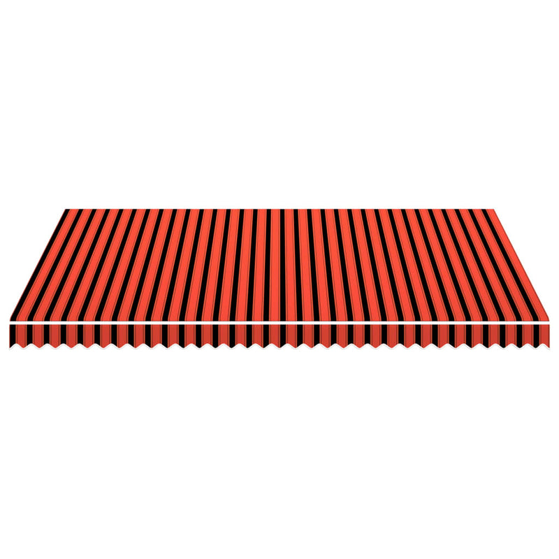 vidaXL Replacement Awning Fabric 4.5x3 m Polyester Orange and Brown - Image 6 of 10