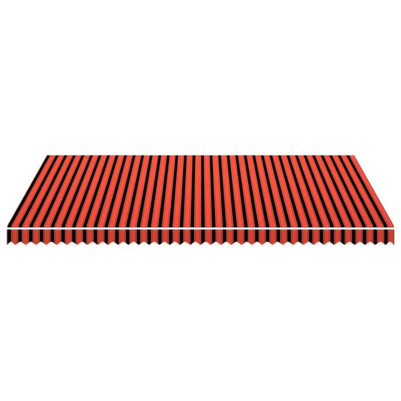vidaXL Replacement Awning Fabric 4.5x3 m Polyester Orange and Brown - Image 5 of 10