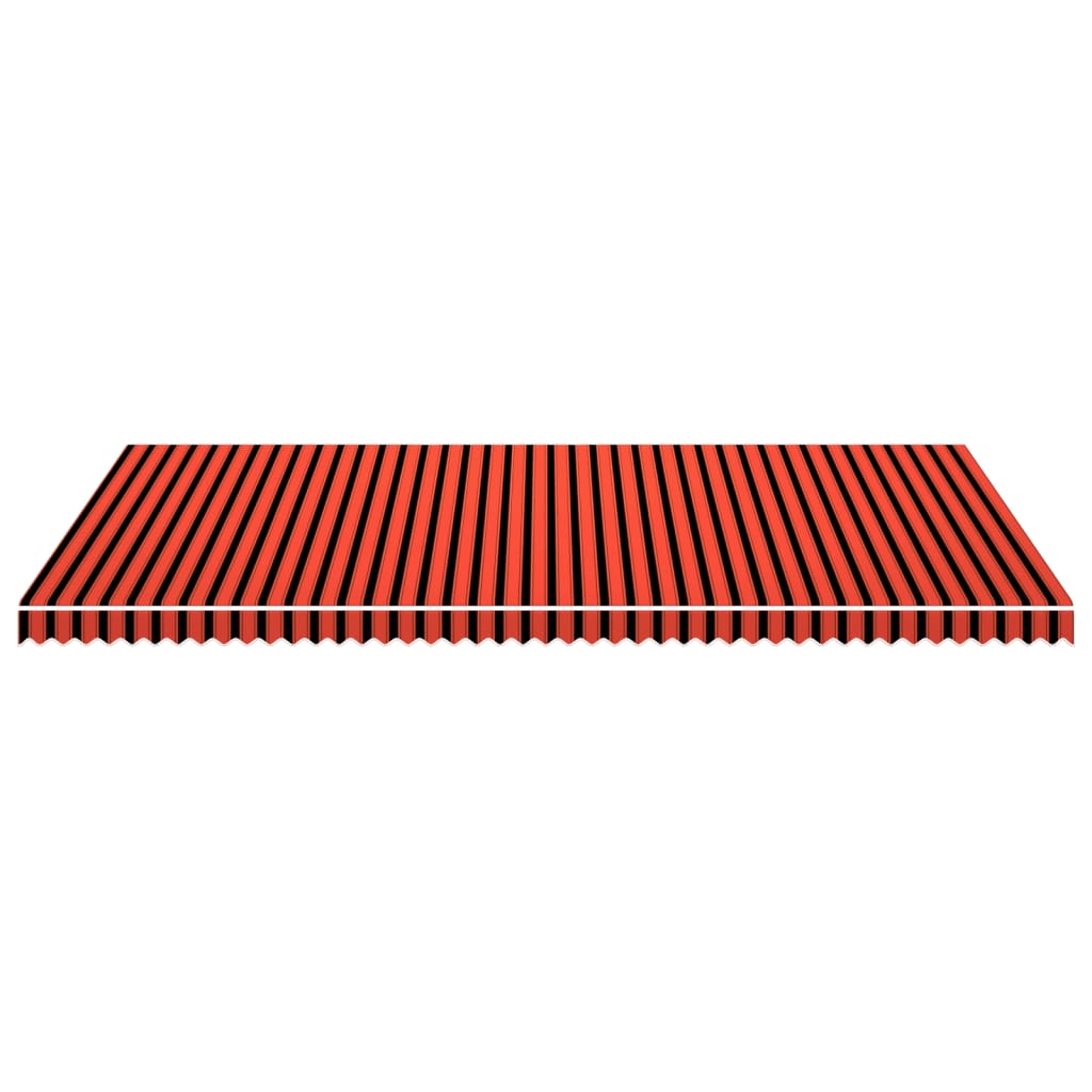 vidaXL Tenda da Sole in Tessuto Poliestere Idrorepellente 380 x 295 cm Arancione e Marrone - Image 7 of 15