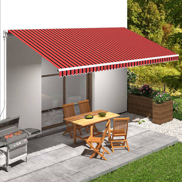 Tenda da Sole in Tessuto Poliestere Idrorepellente 380 x 295 cm Arancione e Marrone - immagine 2 | SolPatio