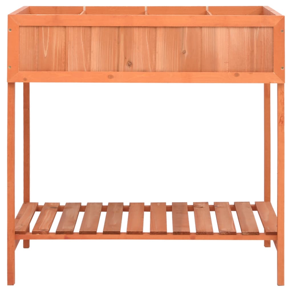vidaXL Jardinera para Hierbas Aromáticas de Madera Maciza de Abeto 80x60x80 cm Marrón - Image 3 of 6