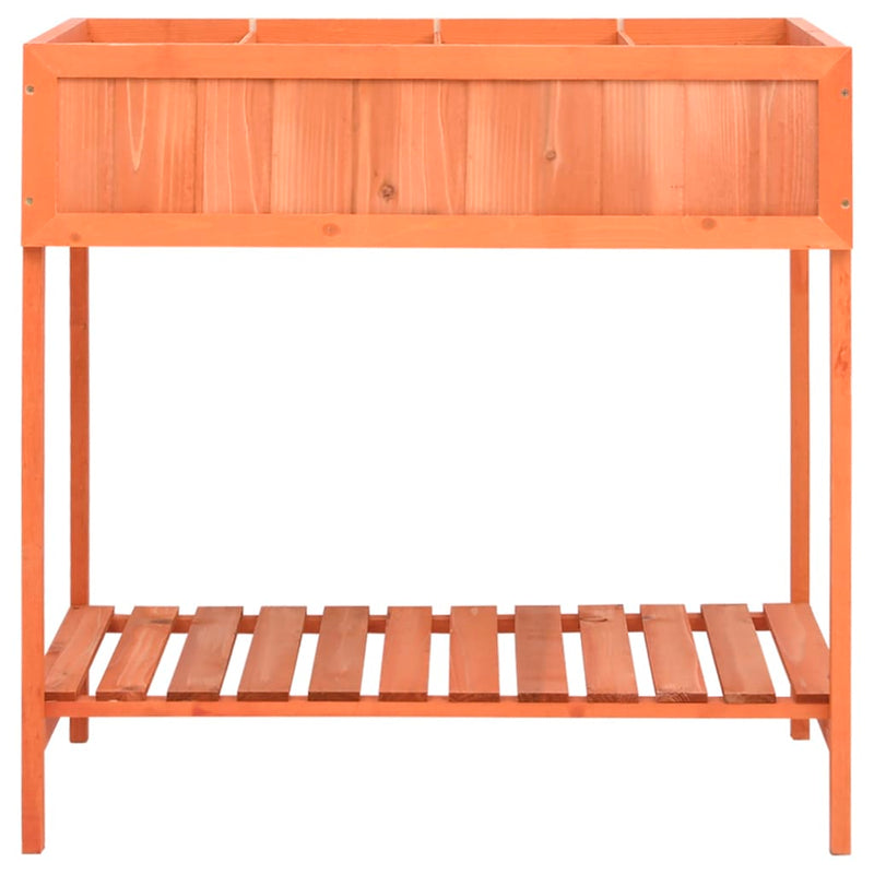 vidaXL Jardinera para Hierbas Aromáticas de Madera Maciza de Abeto 80x60x80 cm Marrón - Image 3 of 6