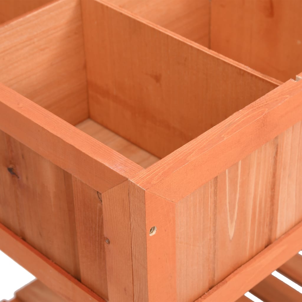 vidaXL Jardinera para Hierbas Aromáticas de Madera Maciza de Abeto 80x60x80 cm Marrón - Image 4 of 6