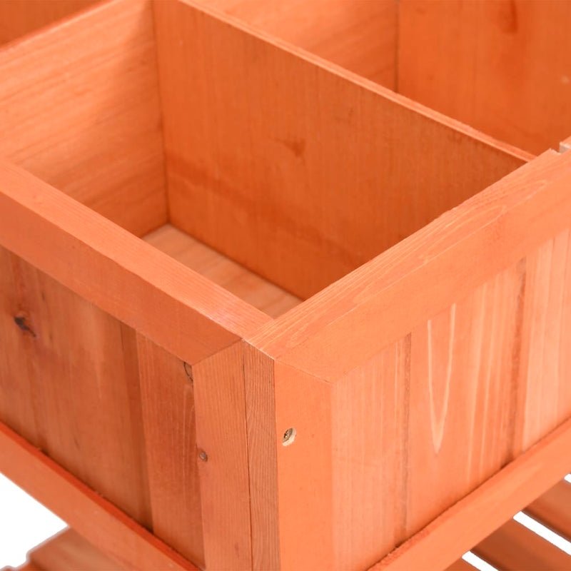vidaXL Jardinera para Hierbas Aromáticas de Madera Maciza de Abeto 80x60x80 cm Marrón - Image 4 of 6