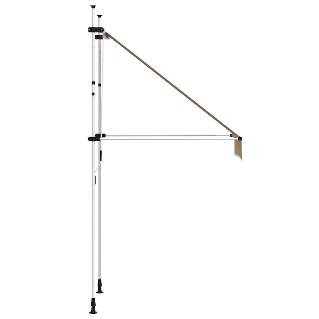 vidaXL Toldo retráctil manual de 100 cm, tejido con revestimiento de PU, Amarillo y Azul - Image 4 of 7