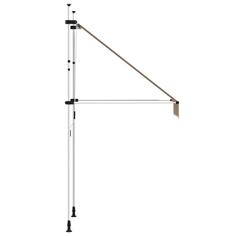 vidaXL Toldo retráctil manual de 100 cm, tejido con revestimiento de PU, Amarillo y Azul - Image 4 of 7