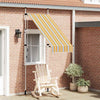 vidaXL Toldo retráctil manual de 100 cm, tejido con revestimiento de PU, Amarillo y Azul - Image 1 of 7
