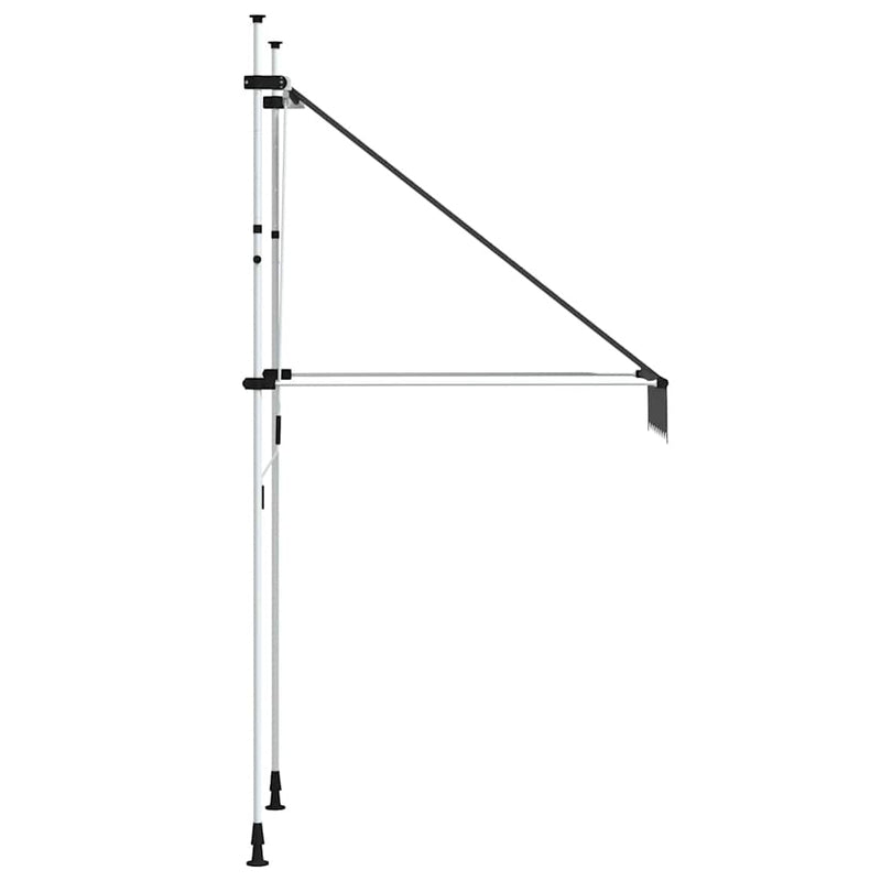 vidaXL Manual Retractable Awning with LED 100 cm Anthracite - Image 39 of 50
