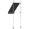 vidaXL Manual Retractable Awning with LED 100 cm Anthracite - Image 26 of 50