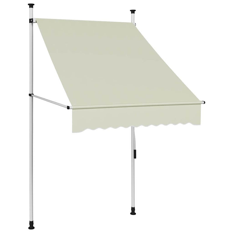 vidaXL Toldo Retráctil Manual Poliéster Acero 150 cm Crema - Image 4 of 33