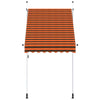 vidaXL Manual Retractable Awning Polyester 150 cm Orange Brown - Image 15 of 42