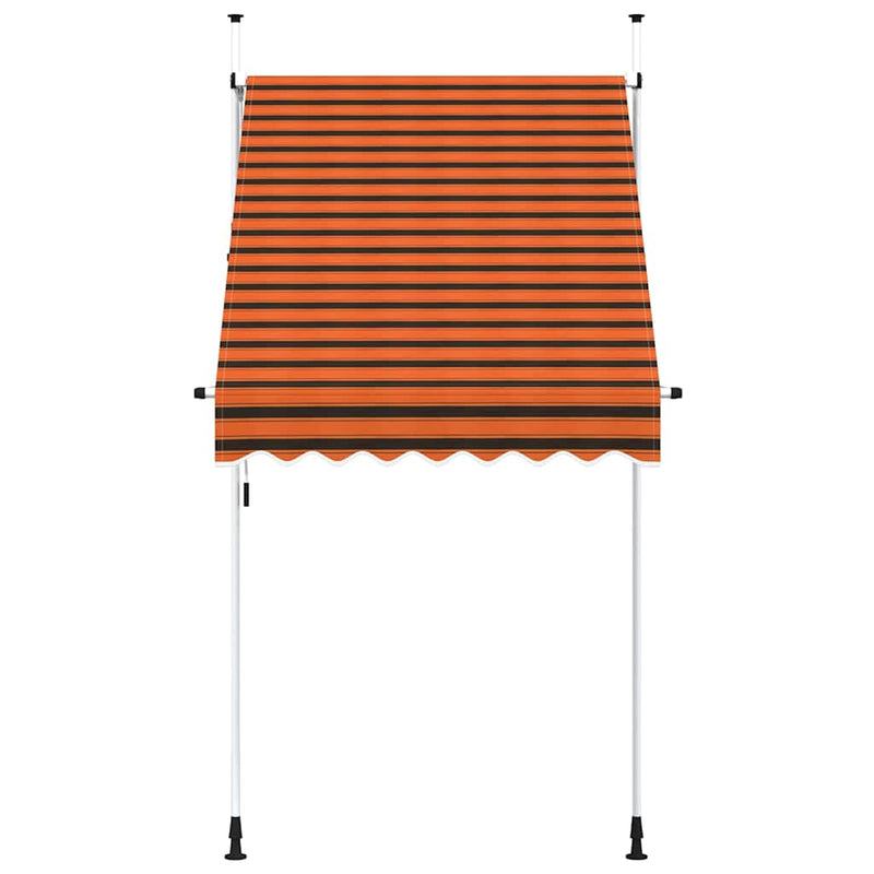 vidaXL Manual Retractable Awning Polyester 150 cm Orange Brown - Image 15 of 42