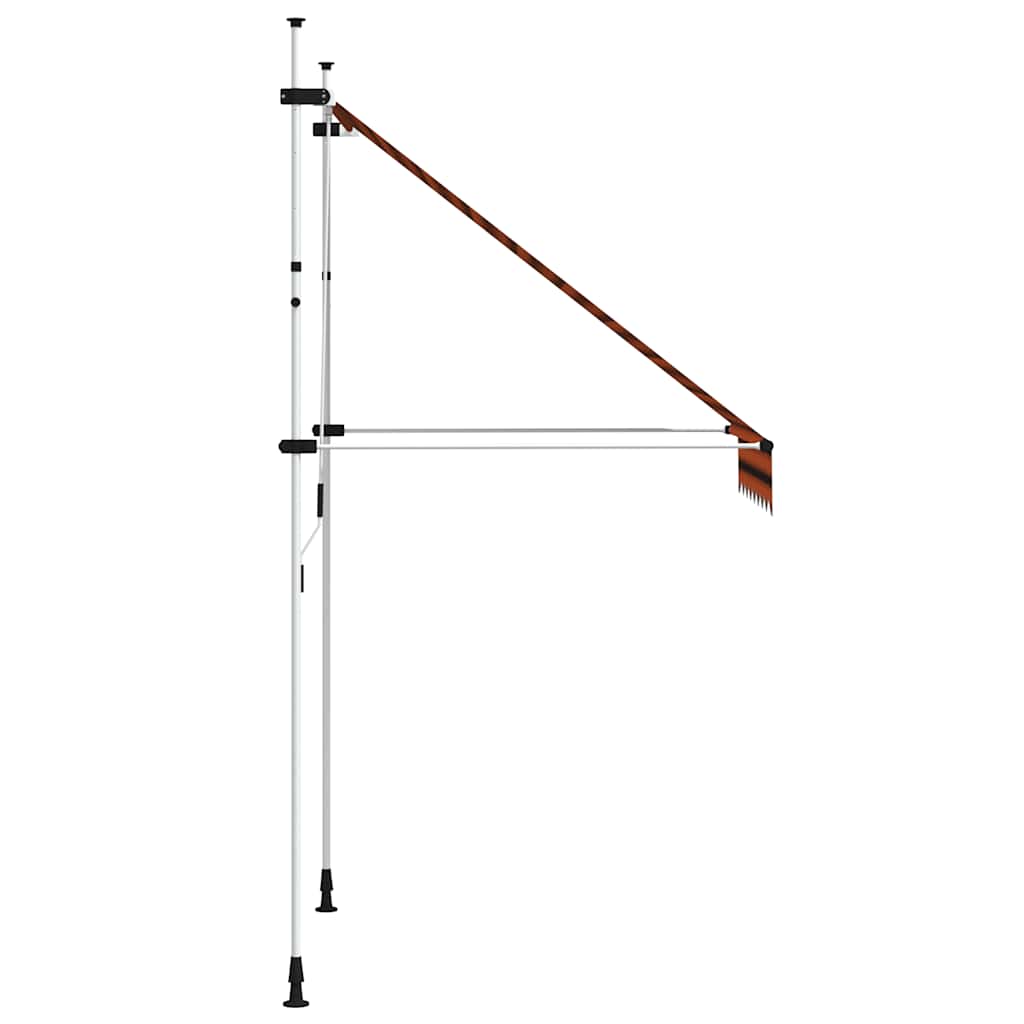 vidaXL Toldo Retráctil Manual 150 cm Naranja y Marrón - Image 30 of 42