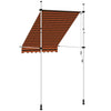 vidaXL Manual Retractable Awning Polyester 150 cm Orange Brown - Image 23 of 42