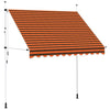 vidaXL Tenda da Sole Retrattile Manuale 200 cm Arancione e Marrone - Image 7 of 44
