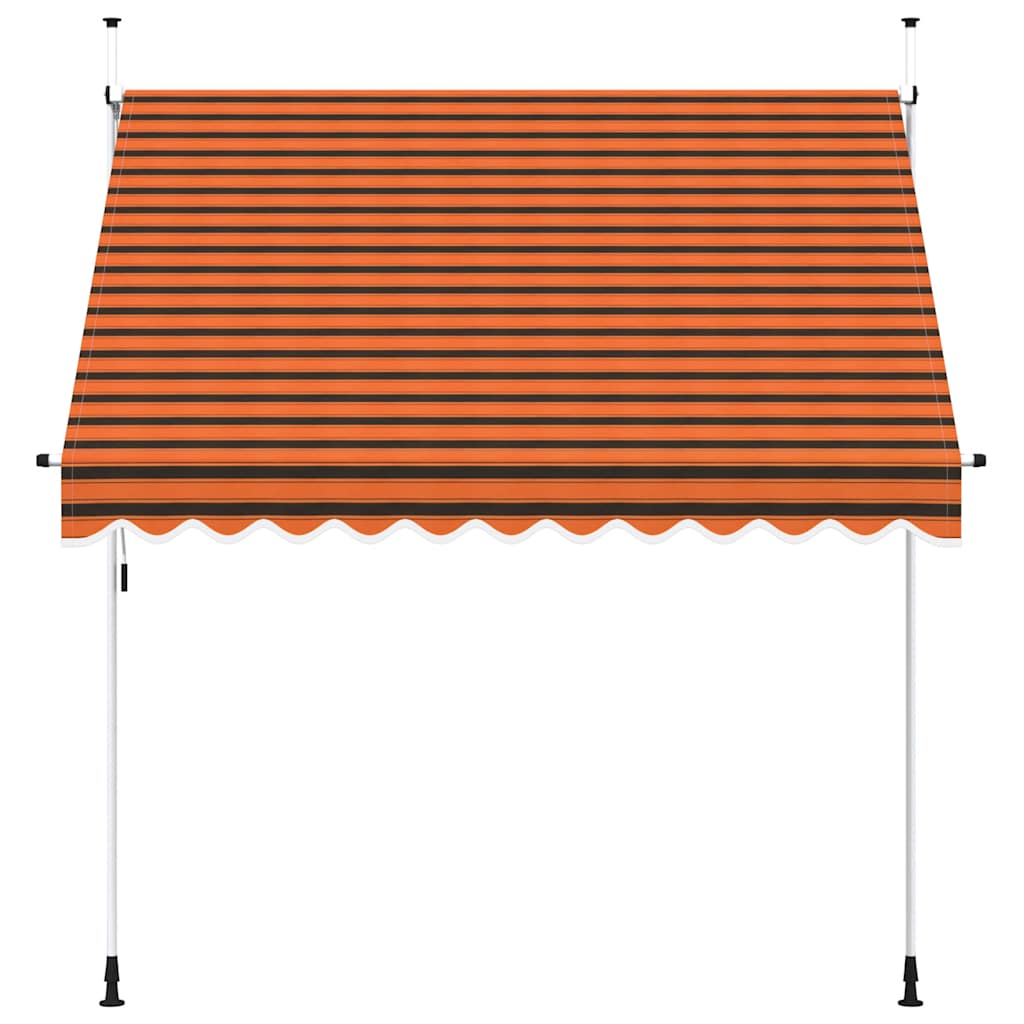 vidaXL Tenda da Sole Retrattile Manuale 200 cm Arancione e Marrone - Image 17 of 44