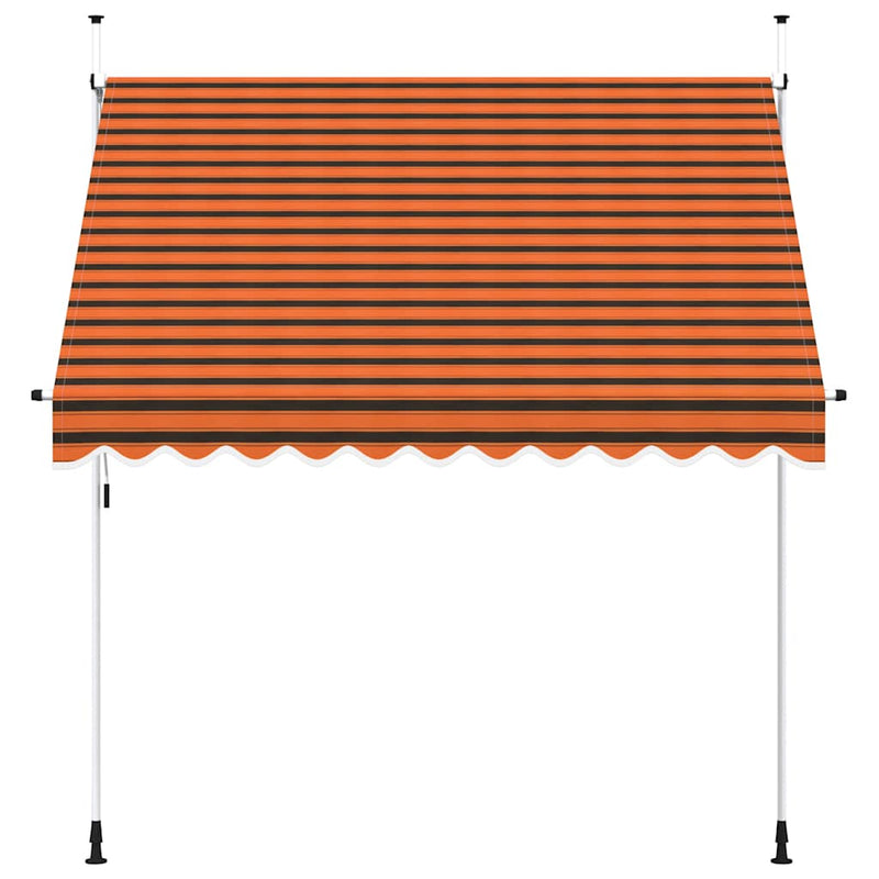 vidaXL Tenda da Sole Retrattile Manuale 200 cm Arancione e Marrone - Image 17 of 44