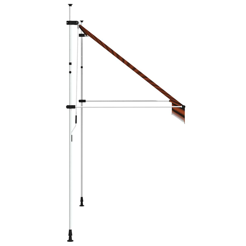 vidaXL Tenda da Sole Retrattile Manuale 200 cm Arancione e Marrone - Image 27 of 44