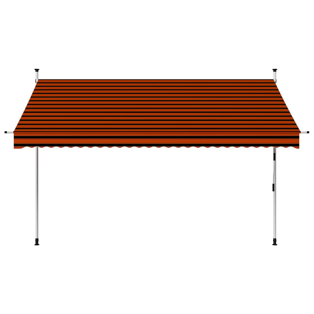 Tenda da Sole Retrattile Manuale in Acciaio 300 cm Arancione e Marrone - Image 2 of 10