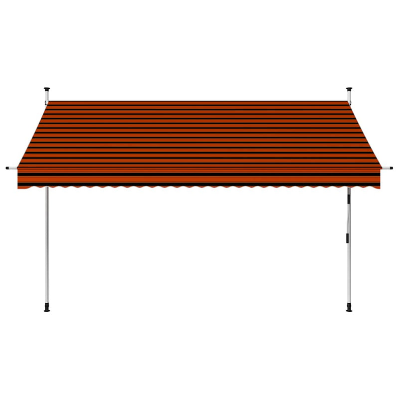Tenda da Sole Retrattile Manuale in Acciaio 300 cm Arancione e Marrone - Image 2 of 10