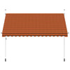 vidaXL Tenda da Sole Retrattile Manuale 350 cm Arancione e Marrone - Image 3 of 8