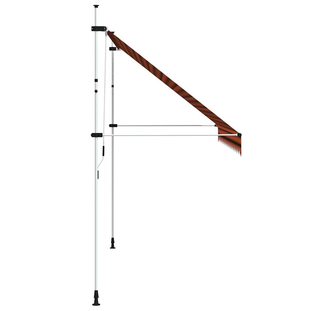 vidaXL Toldo Retráctil Manual 150 cm Naranja y Marrón - Image 27 of 42
