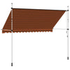 vidaXL Manual Retractable Awning Polyester 150 cm Orange Brown - Image 20 of 42