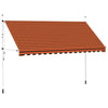 vidaXL Manual Retractable Awning, 100 cm Width, Orange and Brown - Image 14 of 49