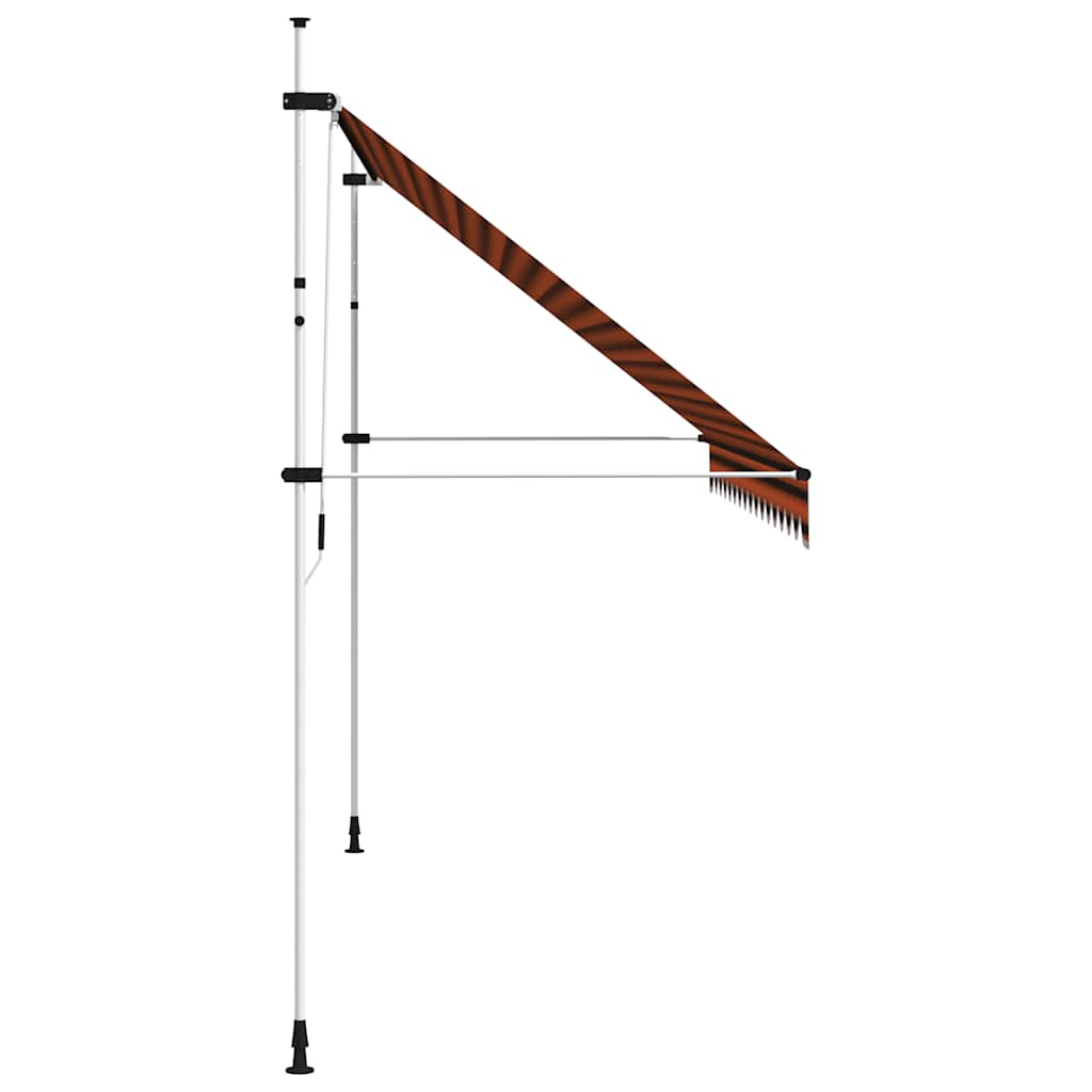 vidaXL Tenda da Sole Retrattile Manuale 200 cm Arancione e Marrone - Image 29 of 44