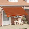 vidaXL Tenda da Sole Retrattile Manuale 200 cm Arancione e Marrone - Image 6 of 44