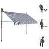 vidaXL Tenda da Sole Retrattile Manuale con LED 200 cm Blu e Bianca - Image 9 of 30