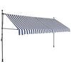 Toldo Retráctil Manual con LED vidaXL 150 cm Azul y Blanco - Image 2 of 18