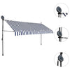 Toldo Retráctil Manual con LED vidaXL 150 cm Azul y Blanco - Image 5 of 18