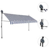 Toldo Retráctil Manual vidaXL con LED, Tejido de Poliéster/Acero, 100 cm, Azul y Blanco - Image 6 of 24