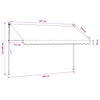 vidaXL Tenda da Sole Retrattile Manuale con LED 100 cm Gialla e Blu - Image 31 of 31