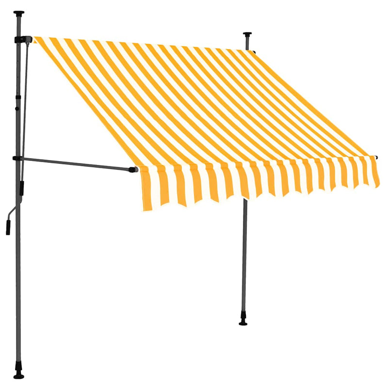 vidaXL Toldo Retráctil Manual con LED 100 cm Blanco y Naranja - Image 1 of 24