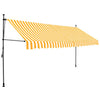 vidaXL Manual Retractable LED Awning, 300 cm Wide, White and Orange - Image 2 of 25