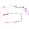 vidaXL Toldo Retráctil Manual LED, Tejido y Acero, 150 cm, Blanco y Naranja - Image 18 of 18